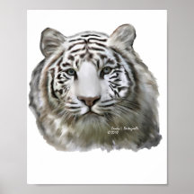 White Tiger print