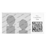 White Tiger Print. Tiger Pattern. Picture Card