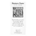 White Tiger Print. Tiger Pattern. Customized Rack Card