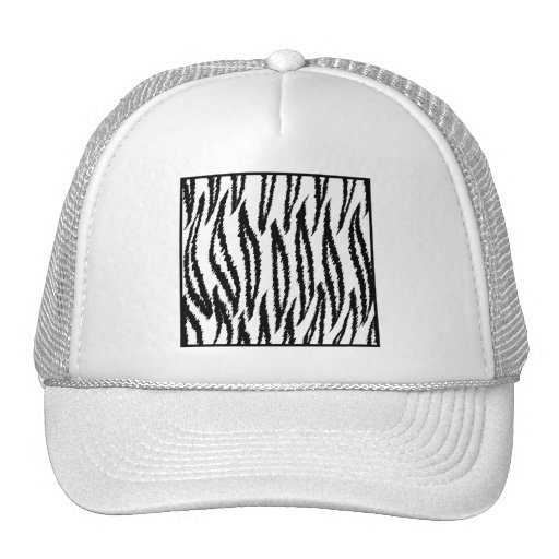 White Tiger Print. Tiger Pattern. Trucker Hat Zazzle