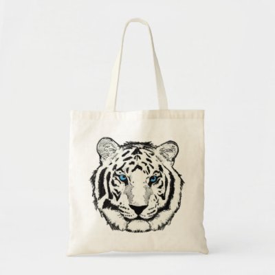 Free Reusable Shopping Bags on White Tiger Reusable Canvas Shopping Bag From Zazzle Com