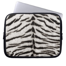 White Tiger Skin Print laptop sleeve