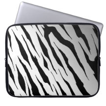 White Tiger Stripe Neoprene Laptop Sleeve