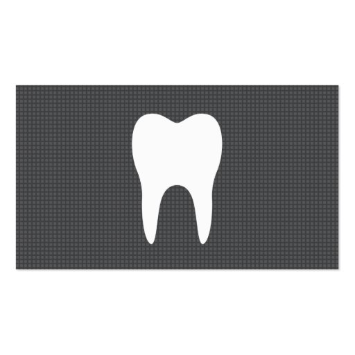 White tooth gray texture minimalist dentist dental business card templates (front side)