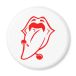 White Tounge Piercing Magnet