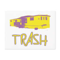 White Trailer Park Trash Poor Dumb Redneck postcards