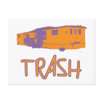 White Trailer Park Trash Poor Dumb Redneck postcards