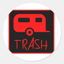 White Trailer Park Trash Poor Dumb Redneck Sticker