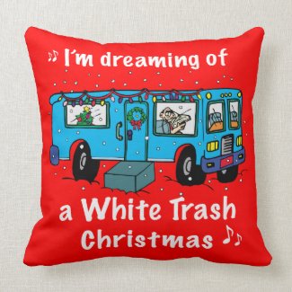 White Trash Christmas Throw Pillow