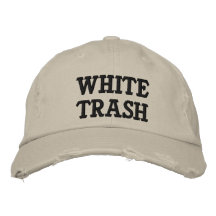 White Trash Embroidered Hat