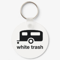 White Trash trailer icon - trailer park keychains