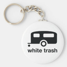 White Trash trailer icon - trailer park Keychain