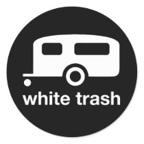 White Trash trailer icon - trailer park stickers
