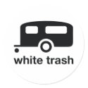 White Trash trailer icon - trailer park stickers