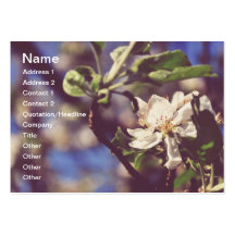 White tree flower business card