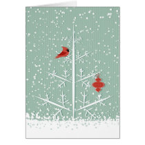 White Tree Greeting Card cards