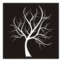 White Tree On Black Poster posters