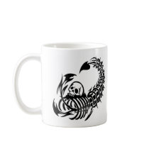 White Tribal Scorpion mugs