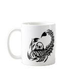 White Tribal Scorpion Coffee Mug
