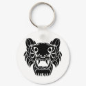 White Tribal Tattoo Dragon keychains