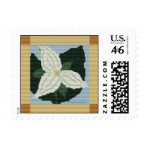 WHITE TRILLIUM postage by dequilla WHITE TRILLIUM postage
