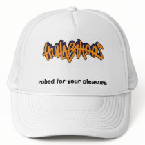 White Trucker Hat by hullabahoos White Trucker Hat