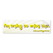 White Trying bumper stickers by unicornpettingzoo White Trying bumper stickers