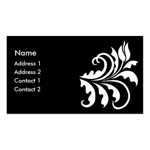 white tulip business cards (front side)
