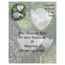 White Tulips Flower Trio Flyer