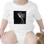 White Tulips Photo On Black Background Shirt