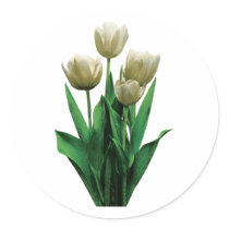 White Tulips stickers by SusanSavad White Tulips stickers