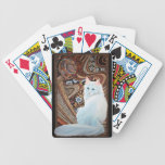 White Turkish Angora Bicycle Poker Cards