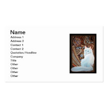 White Turkish Angora Business Card