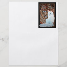 White Turkish Angora Personalized Flyer