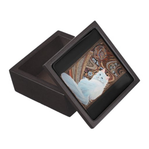 White Turkish Angora Premium Keepsake Box