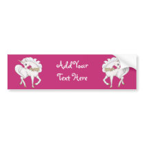 White Unicorn bumper stickers by Spice White Unicorn bumper stickers