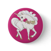 White Unicorn Pin