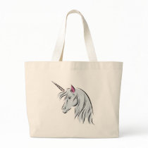 white unicorn head bags