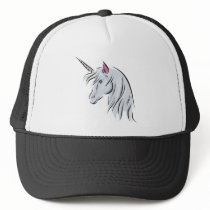 white unicorn head hats