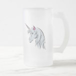 white unicorn head mug