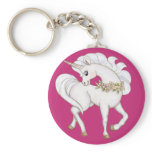 White Unicorn Key Chain