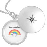 White unicorn locket