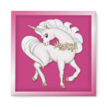White Unicorn Refrigerator Magnet