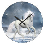 White Unicorn Wall Clock