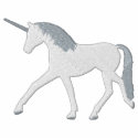 White Unicorn with Purple Fantasy Design embroidered shirts