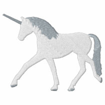 White Unicorn with Purple Fantasy Design embroidered shirts