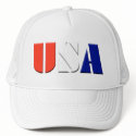 White USA Truckers Hat hat
