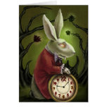 White Vampire Rabbit Greeting Cards