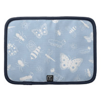 White Vector Bugs & Butterflies (Sky Blue Back) Organizers