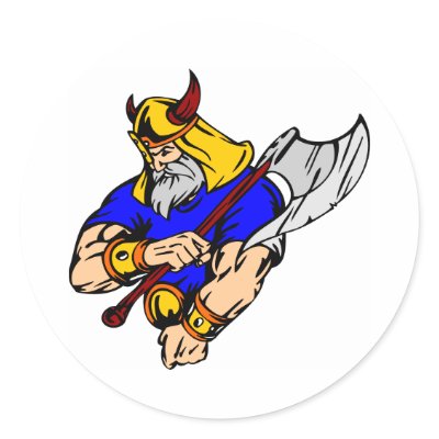 White Viking Praying sticker